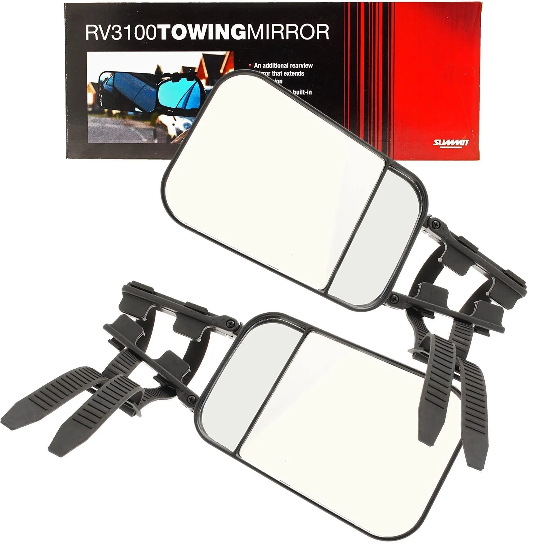 2x Summit Caravan Towing Mirrors