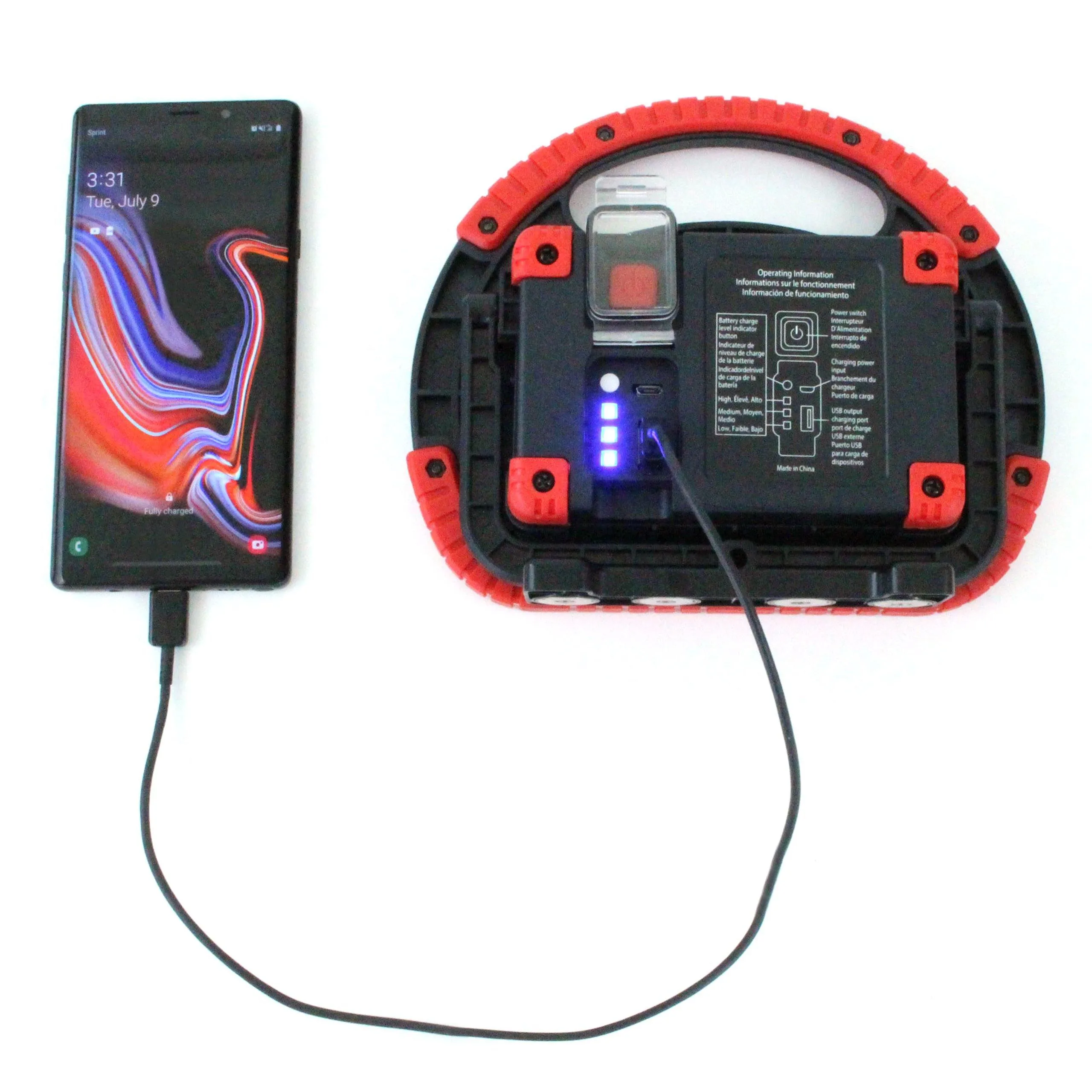 6W Rechargeable LED Work Light in Red