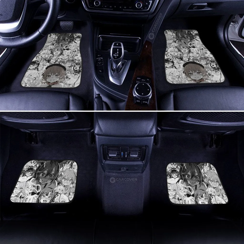 Ahegao Car Floor Mats Custom Manga Car Interior Accessories