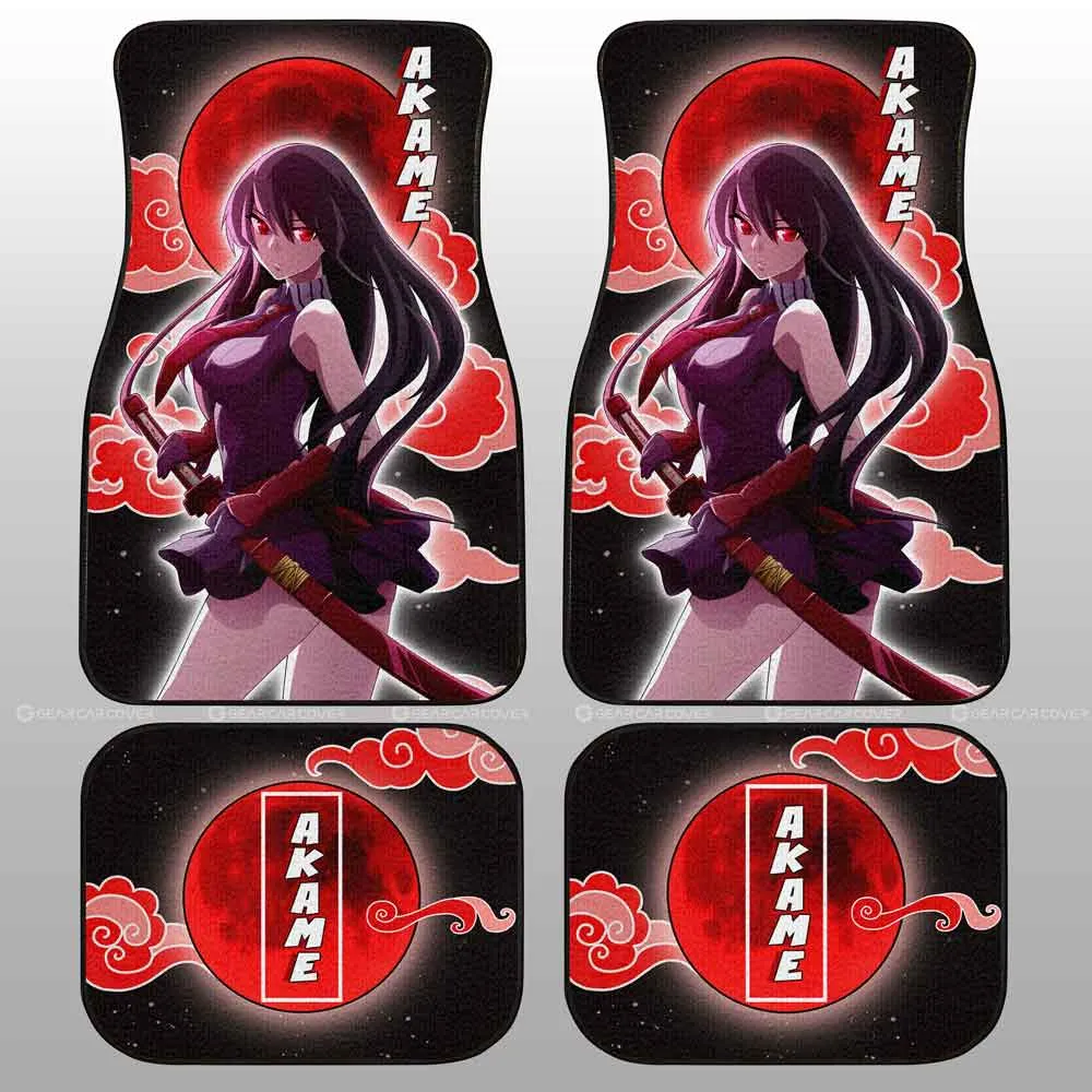 Akame Car Floor Mats Custom Akame Ga Kill Anime Car Accessoriess