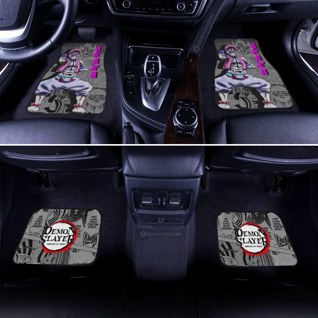 Akaza Car Floor Mats Custom Demon Slayer Anime Mix Mangas