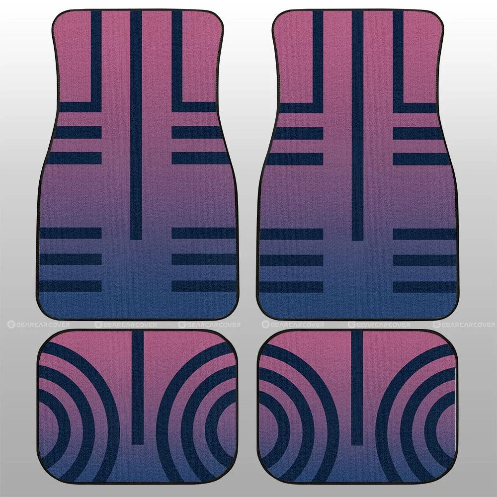 Akaza Uniform Car Floor Mats Custom Demon Slayer Anime Car Accessories