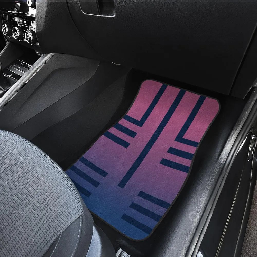 Akaza Uniform Car Floor Mats Custom Demon Slayer Anime Car Accessories