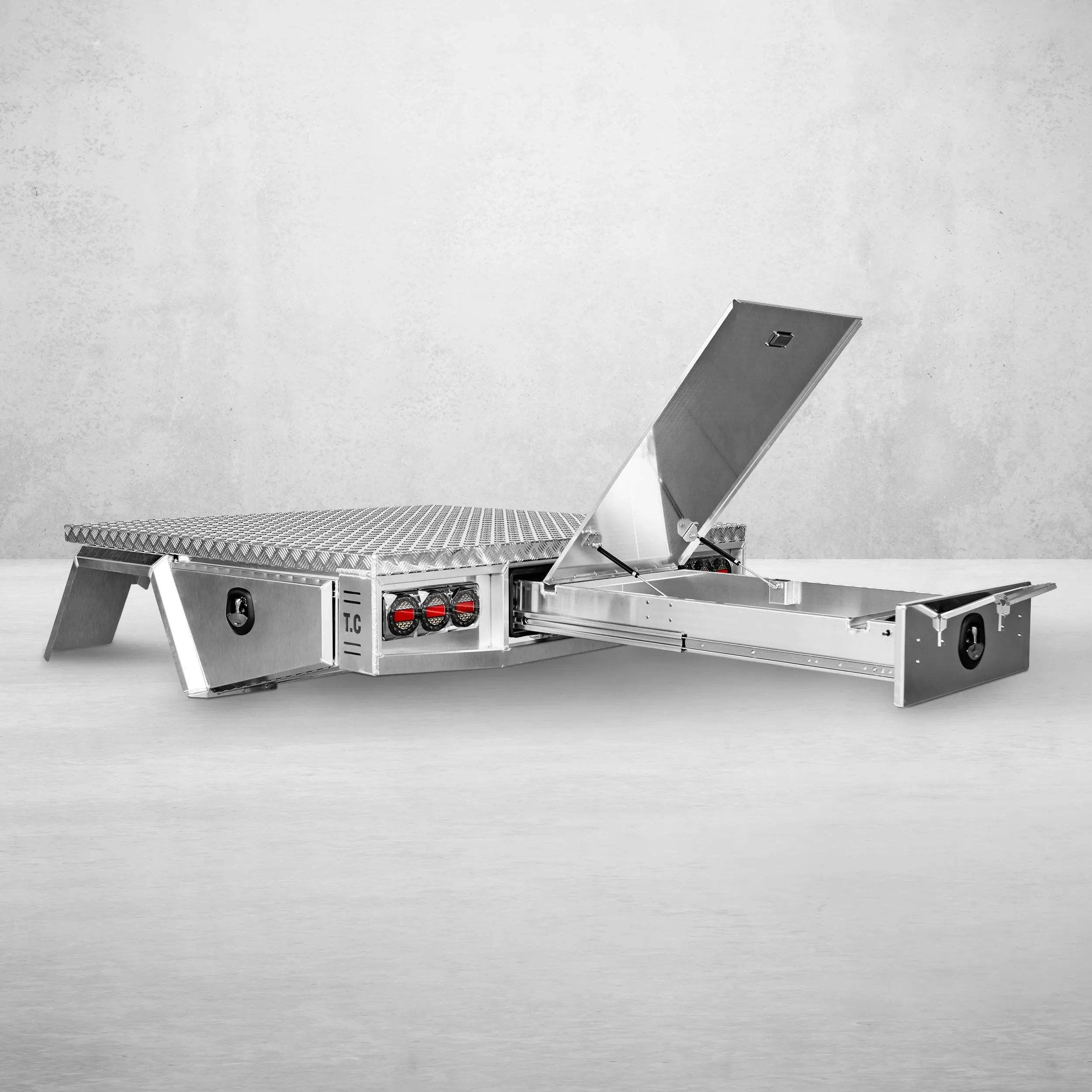 Aluminium Tray 2400mm No Headboard - Alloy