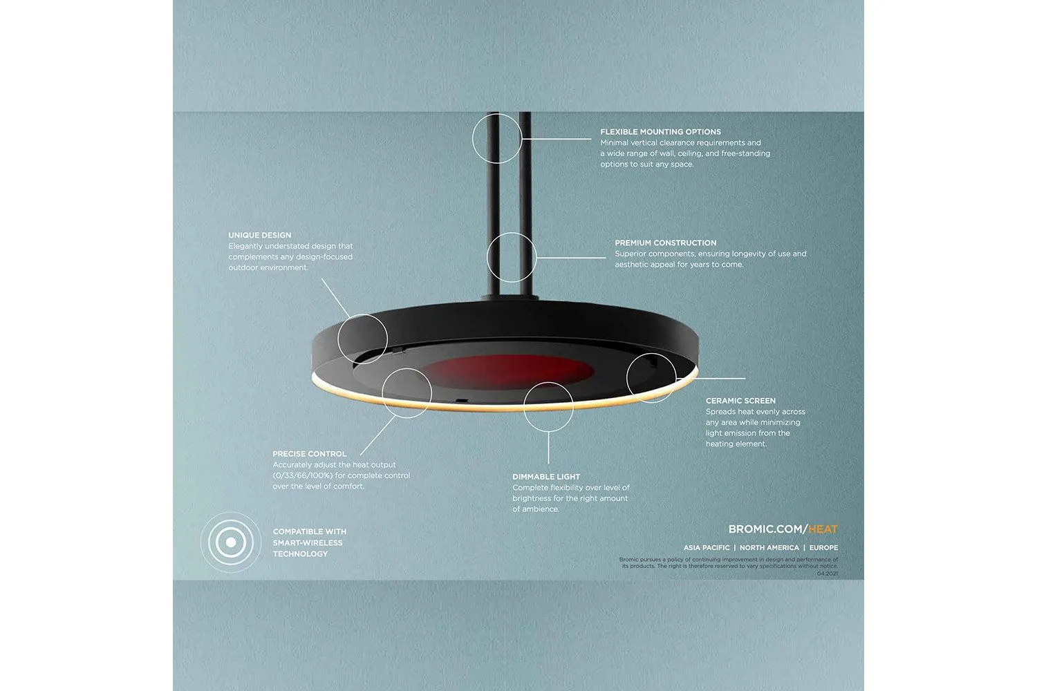 Bromic BH0920001-1 ECLIPSE SMART-HEAT ELECTRIC   TWIN POLE