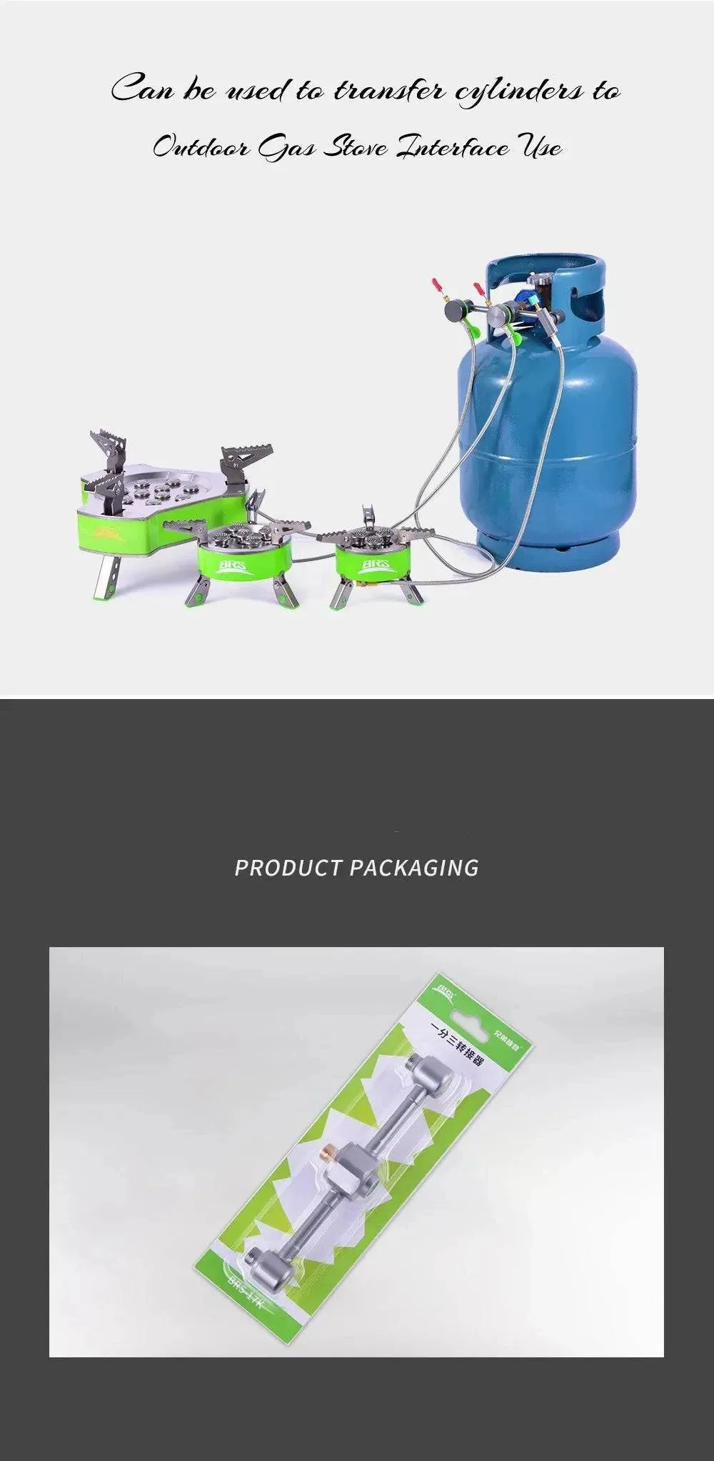 BRS-17K Camping Three-in-one Converter Gas Tank Adapter Canister Bottle Connector Conversion Device for Outdoor Camping Pic