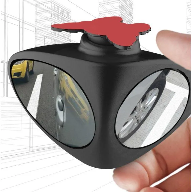 Car Blind Spot Mirror 360 Degree Car Rear View Zone Rotatable