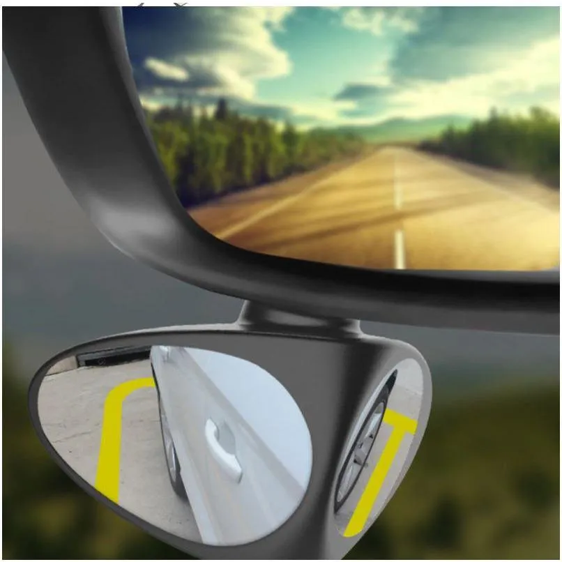 Car Blind Spot Mirror 360 Degree Car Rear View Zone Rotatable
