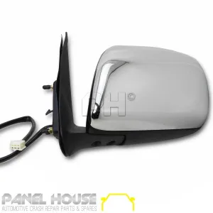 Door Mirror LEFT Chrome Electric Fits Toyota Hilux 2005 - 06-2010