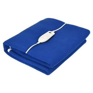 Dr. Odin Under Blanket Electric Single Bed Warmer for Pain Relief with 3 Up and Down Settings, Overheat Protection, Cotton Fabric with Polyester Insulation (Blue, 1 Year Warranty)