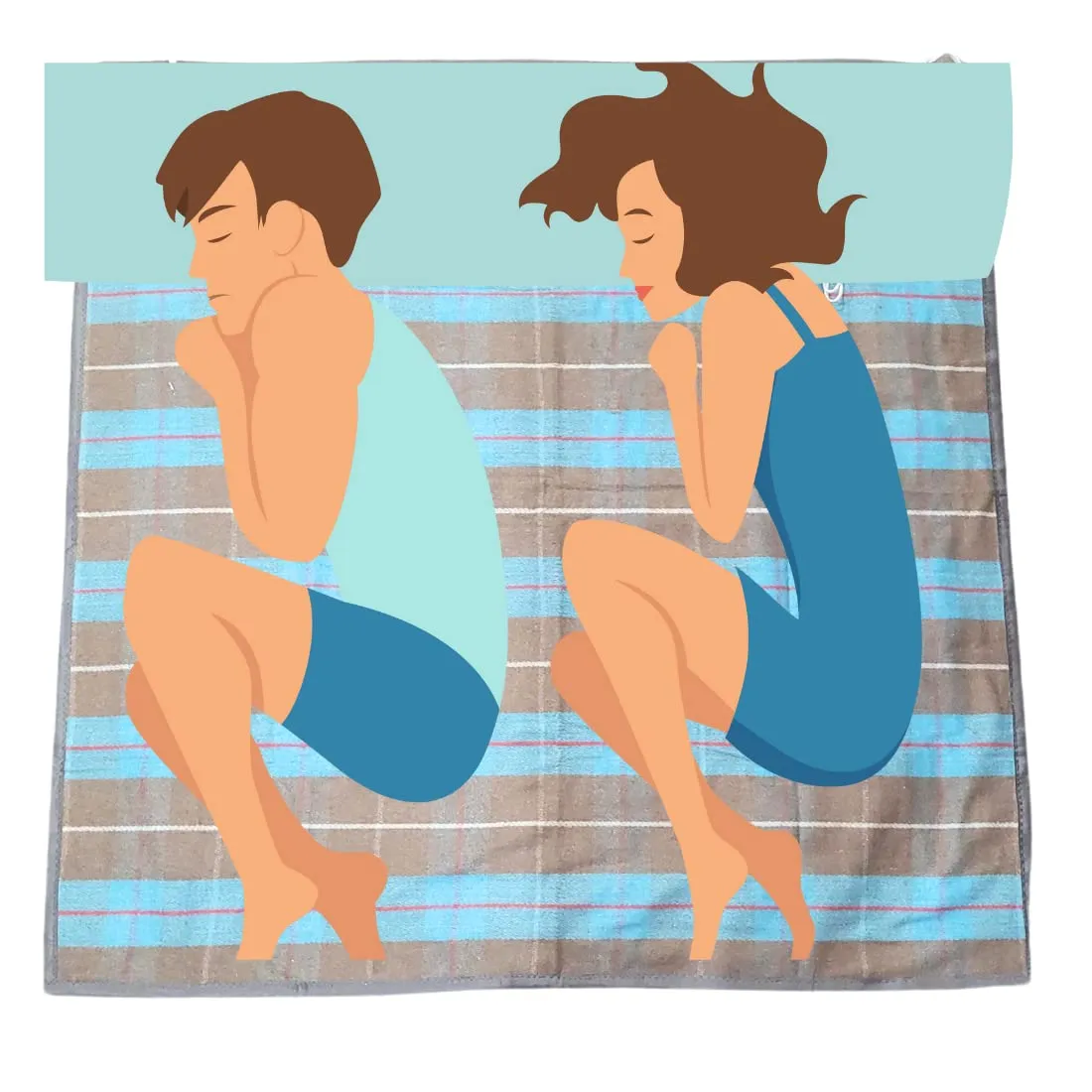 DR.MADLEY Premium German Technology- Double Bed Electric Blanket King Size- 5 Years Warranty- Electric Bed Warmer Double Bed -Shock Proof (Check Multicolored)