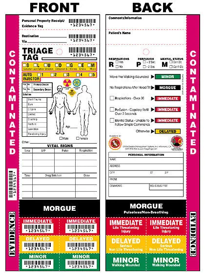 First Responder Triage Tags (50 Pack)