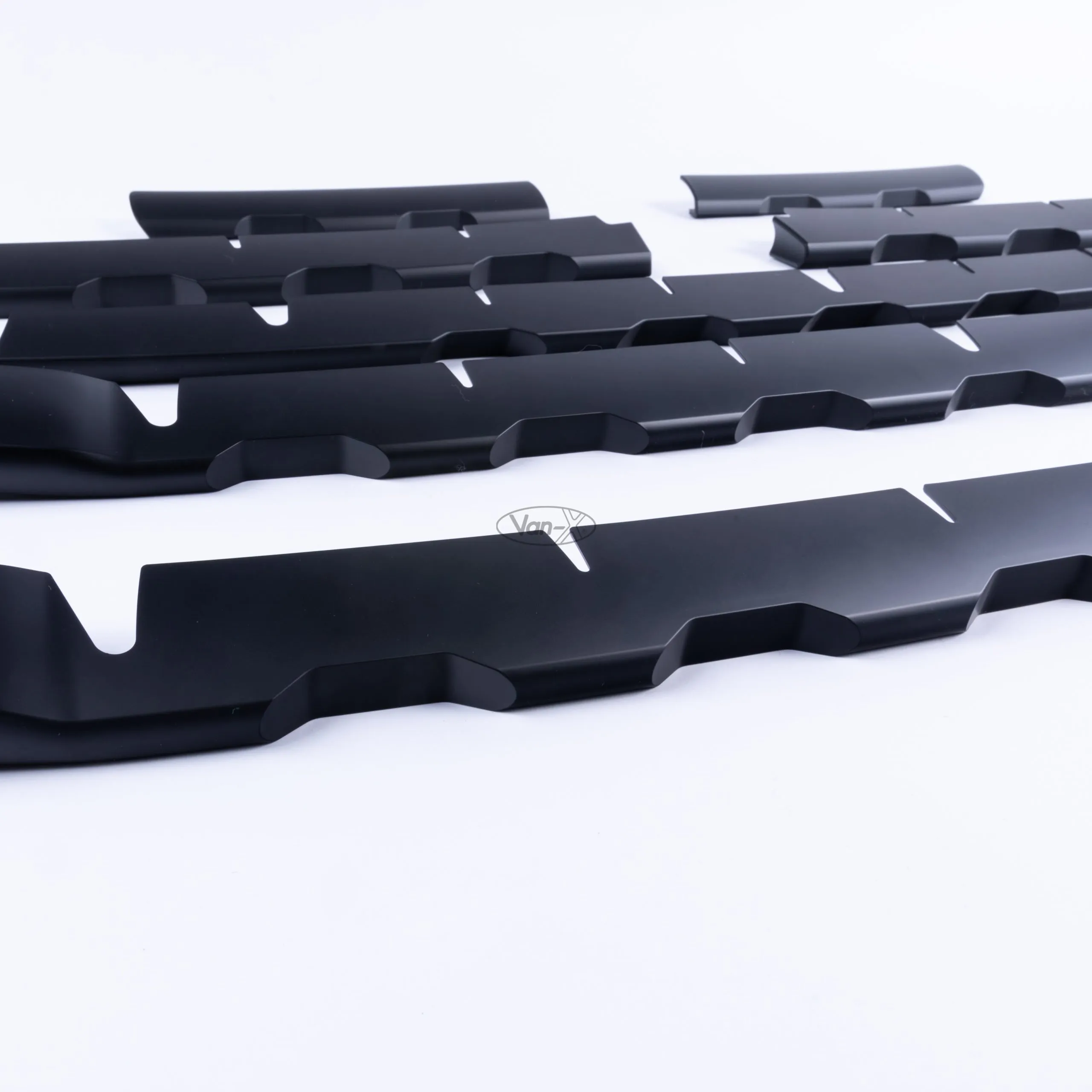 For Ford Transit Custom Front Grille Trims Matte Black Front Styling (7Pcs) 2012 - 2018 MK1 Painted and Ready to Fit
