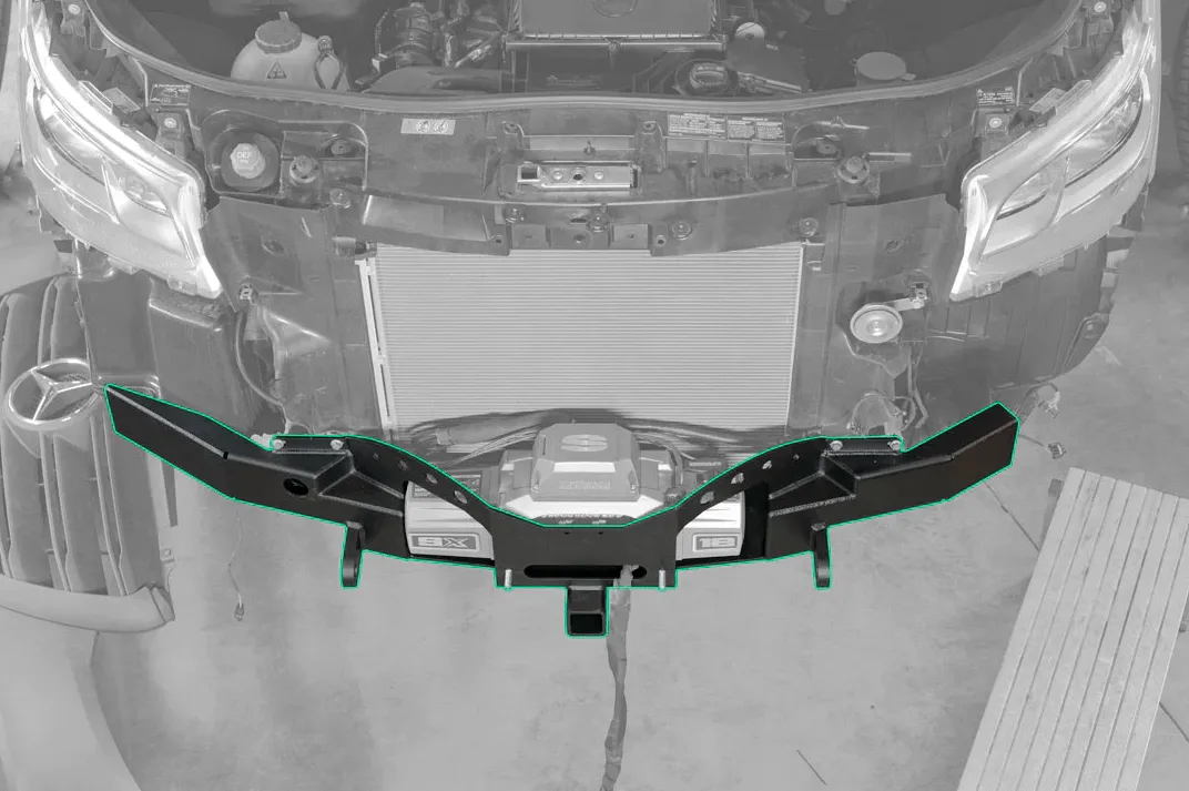 Front Winch Mount with Bull Bar [Van Compass]