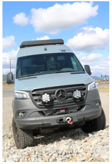 FRONT WINCH MOUNT WITH INCLUDED TOW HOOKS - SPRINTER (2019 ) BY VAN COMPASS