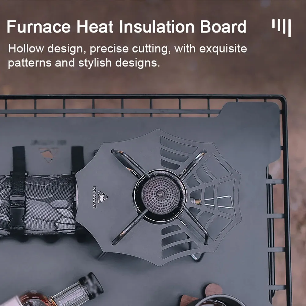 Furnace Insulation Pad Furnace End Mat Hollow Iron Board Outdoor Cookware Gases Can Heat Insulation Board for SOTO 310 Burners