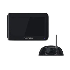Furrion Vision S 7 Inch Wireless RV Backup System with 1 Rear Sharkfin Camera, Infrared Night Vision and Wide Viewing Angle - FOS07TASF , Black