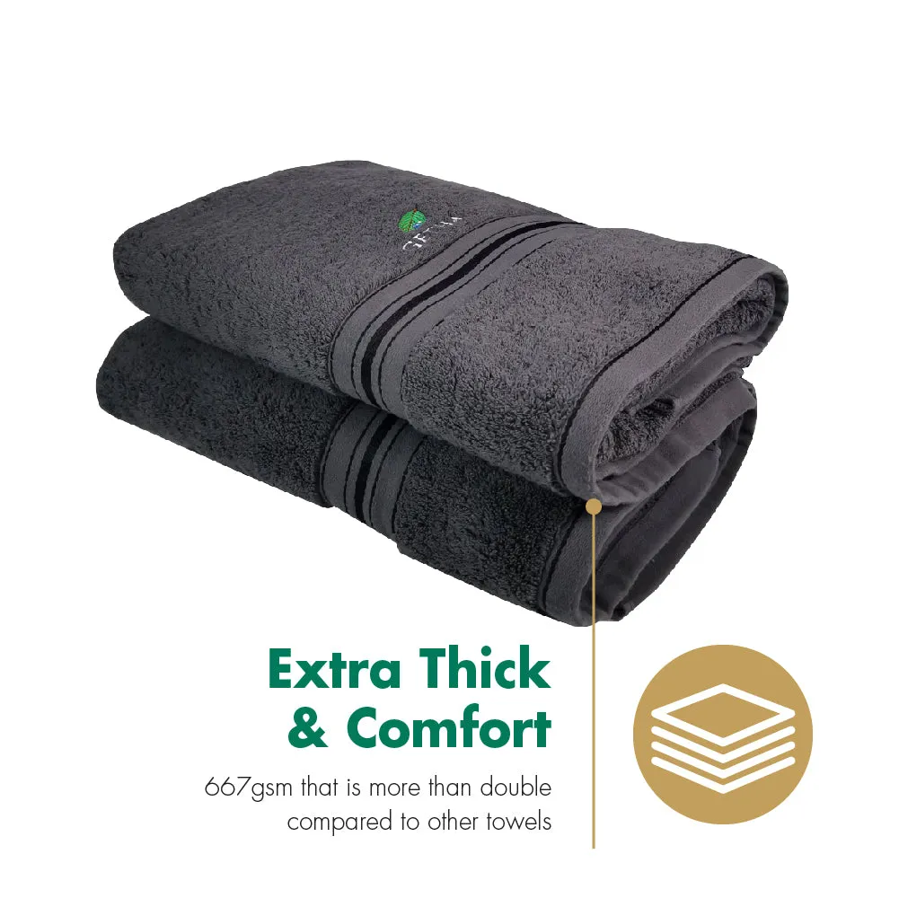 Getha Lux Towel - Dark Grey