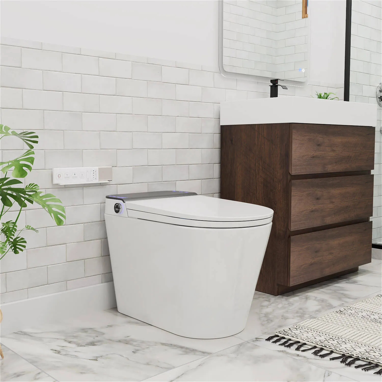 GIVINGTREE Smart Toilet with Bidet Built in, Heated Seat, Automatic Flush, Night Light