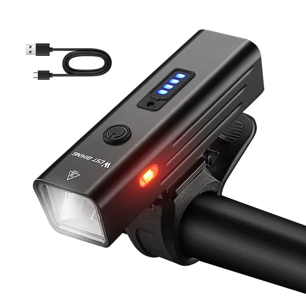 High Brightness Aluminum Alloy Bicycle Light 250 Lumen USB Rechargeable Bike Light Light Sensing Road Bike Cycling Safety Lamp
