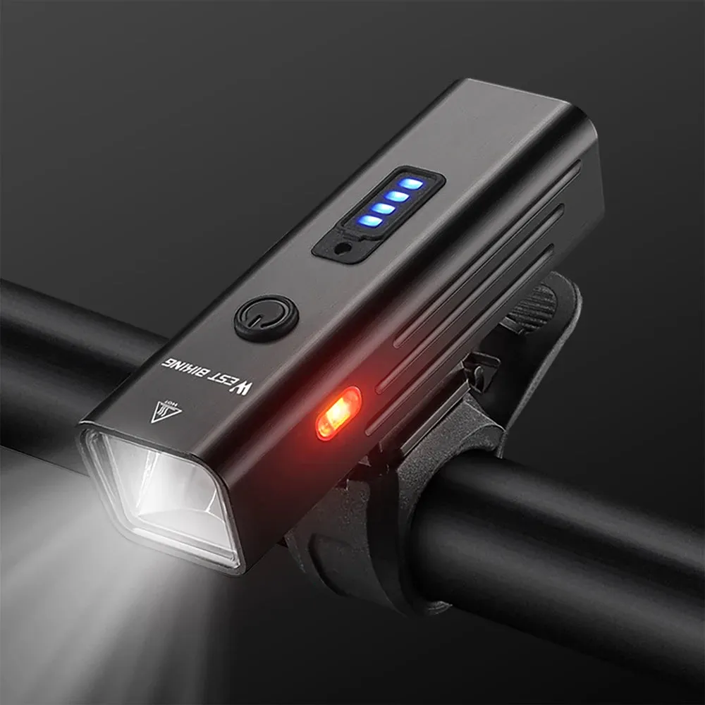 High Brightness Aluminum Alloy Bicycle Light 250 Lumen USB Rechargeable Bike Light Light Sensing Road Bike Cycling Safety Lamp