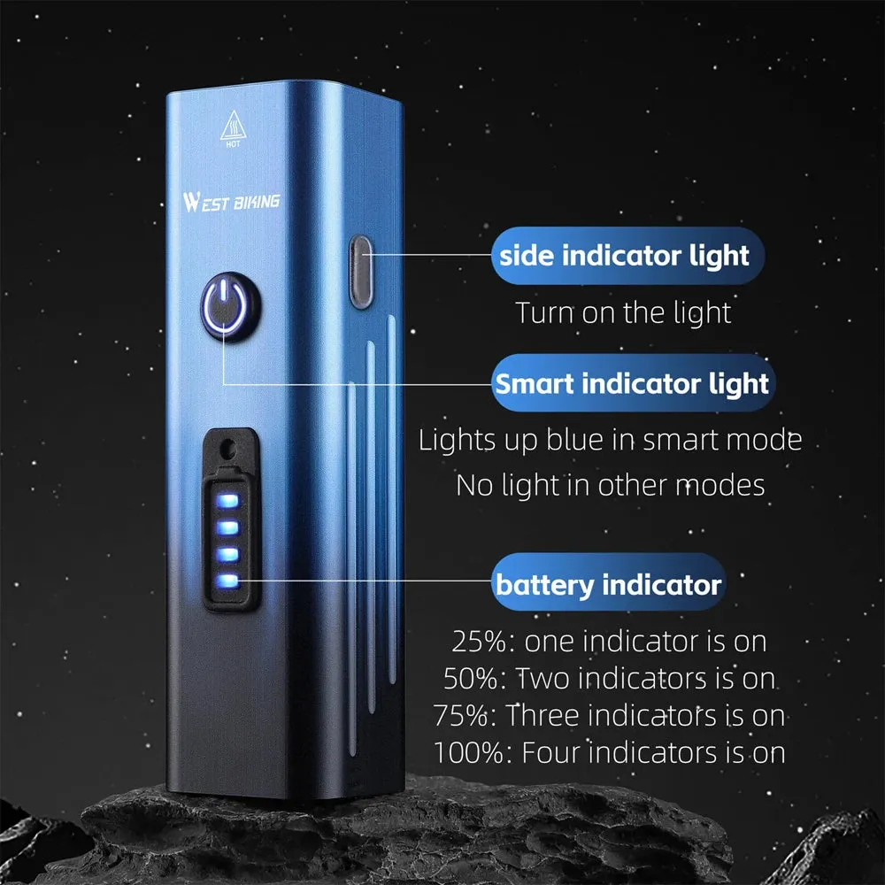 High Brightness Aluminum Alloy Bicycle Light 250 Lumen USB Rechargeable Bike Light Light Sensing Road Bike Cycling Safety Lamp
