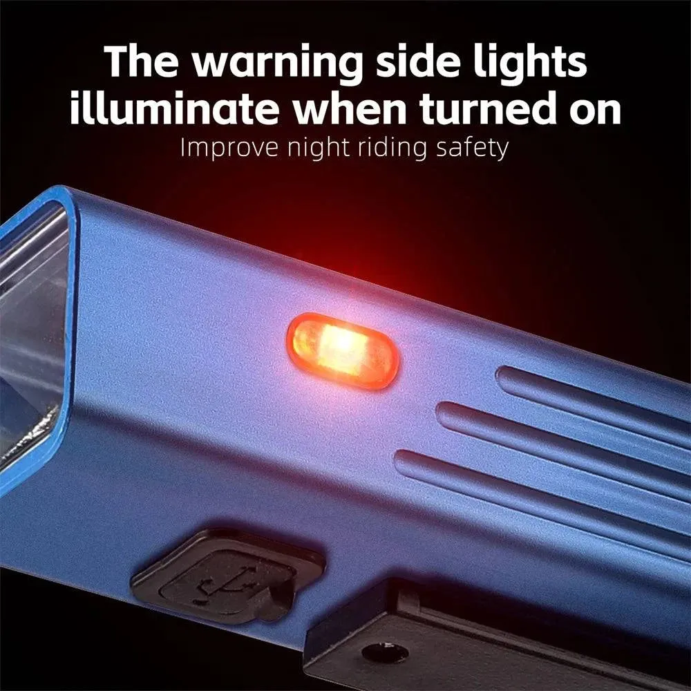 High Brightness Aluminum Alloy Bicycle Light 250 Lumen USB Rechargeable Bike Light Light Sensing Road Bike Cycling Safety Lamp