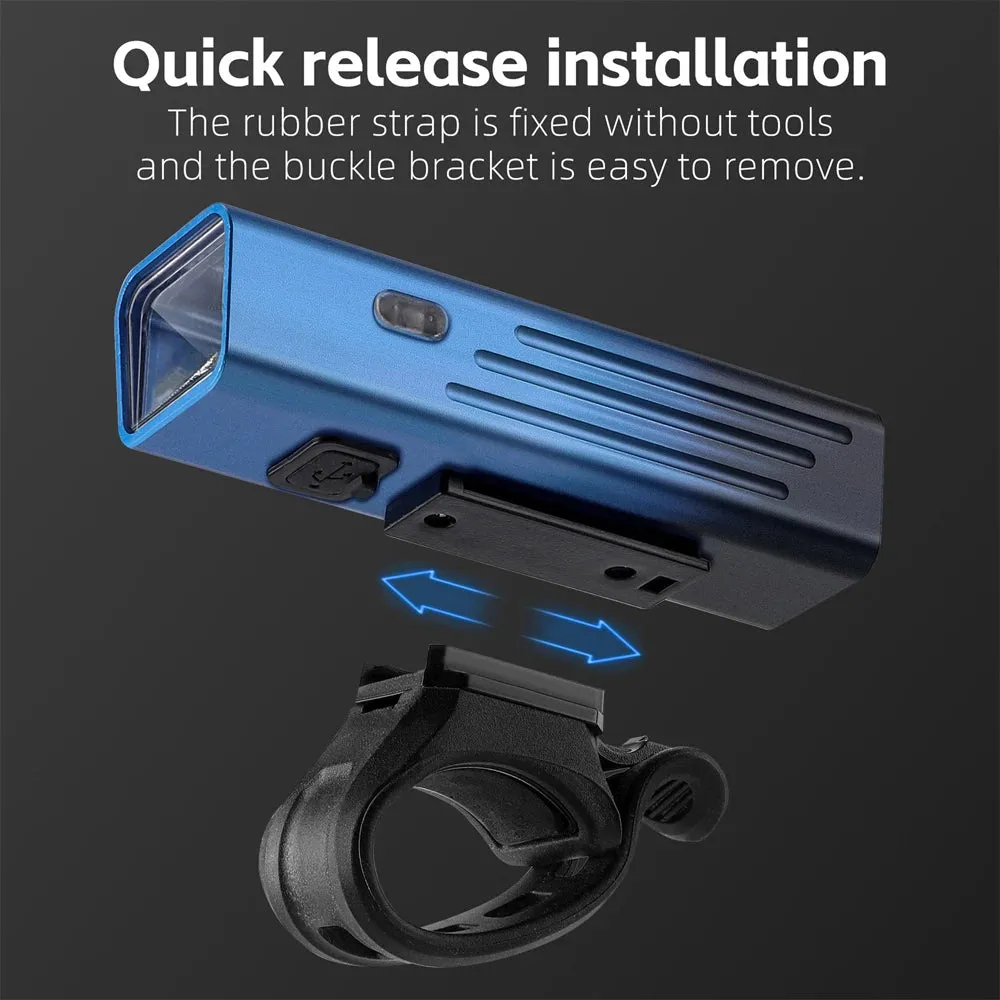 High Brightness Aluminum Alloy Bicycle Light 250 Lumen USB Rechargeable Bike Light Light Sensing Road Bike Cycling Safety Lamp
