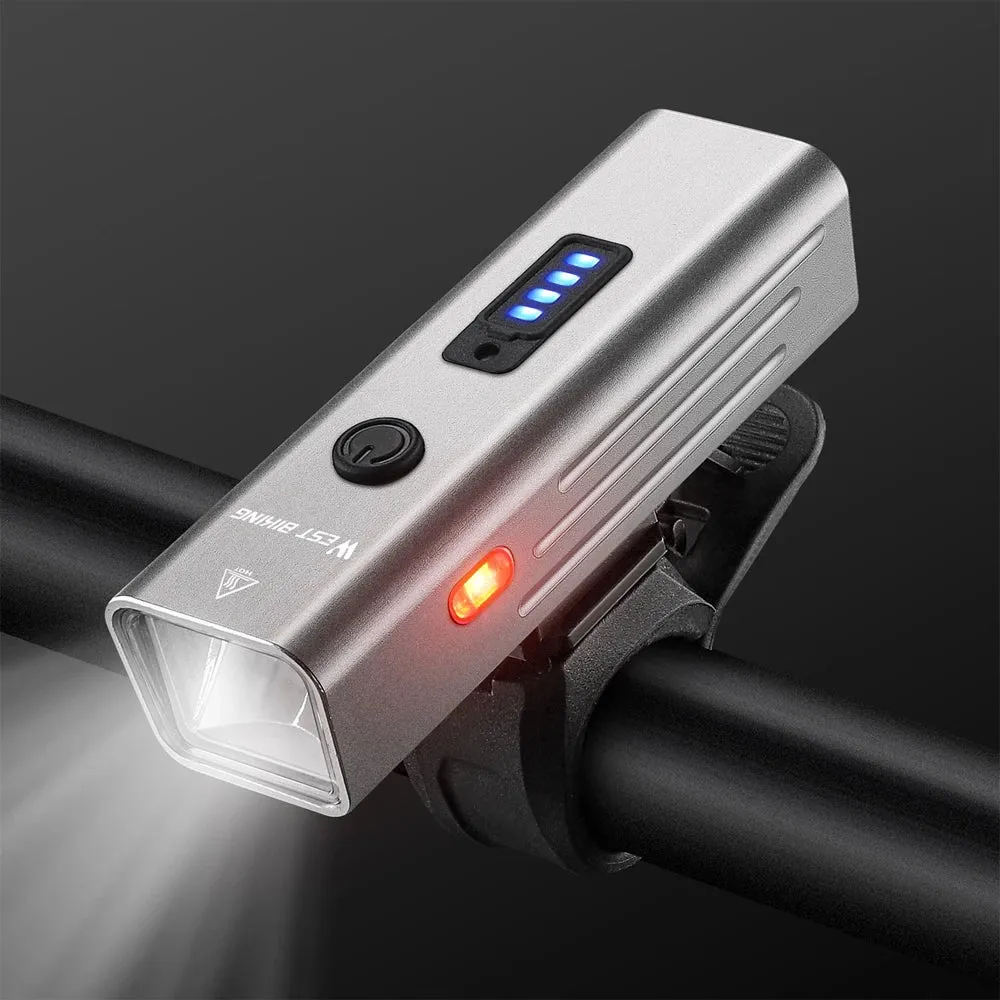 High Brightness Aluminum Alloy Bicycle Light 250 Lumen USB Rechargeable Bike Light Light Sensing Road Bike Cycling Safety Lamp