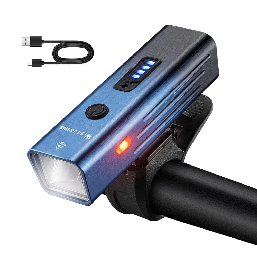 High Brightness Aluminum Alloy Bicycle Light 250 Lumen USB Rechargeable Bike Light Light Sensing Road Bike Cycling Safety Lamp