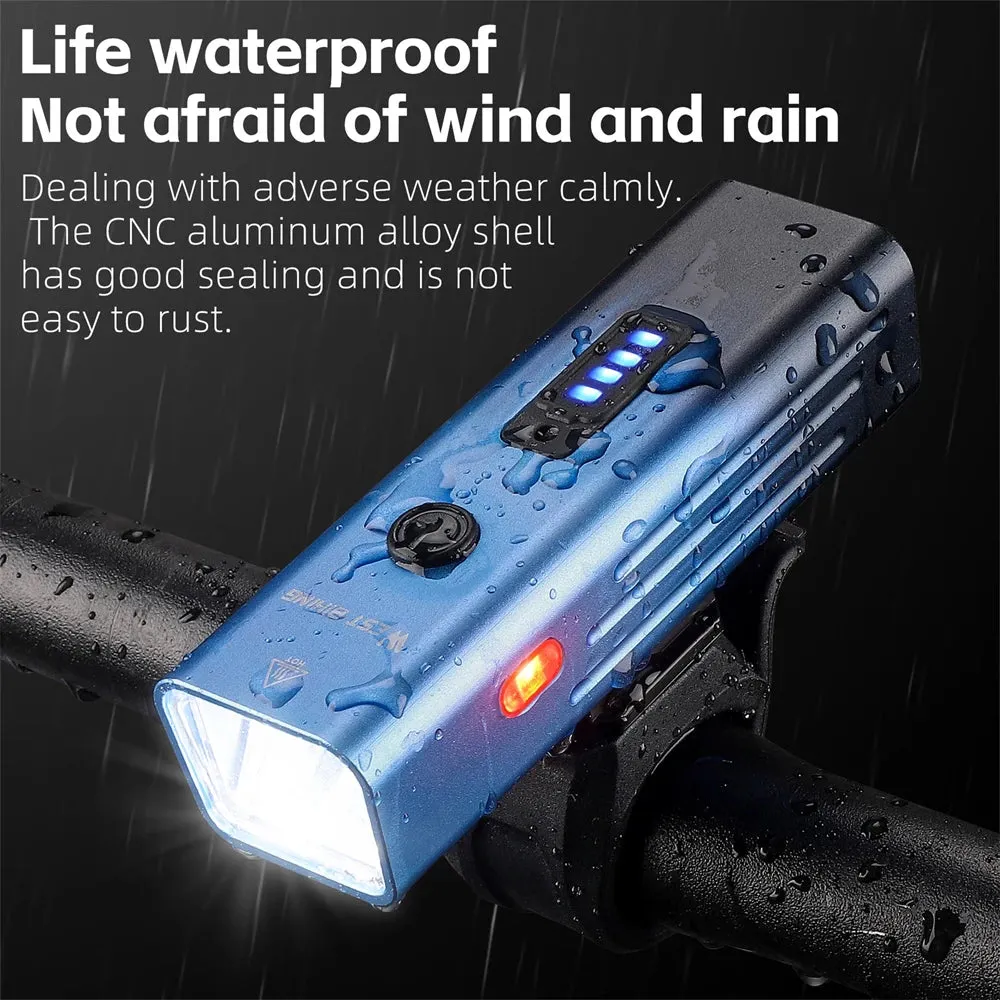 High Brightness Aluminum Alloy Bicycle Light 250 Lumen USB Rechargeable Bike Light Light Sensing Road Bike Cycling Safety Lamp