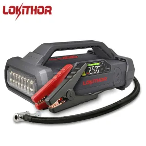 LOKITHOR - JA301 - Lithium Jump Starter - 150PSI Air Compressor - 2000A -  USB Port - w/LED Flashlight - 12V
