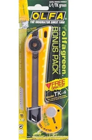 Olfa knife L-1 and Cutter TK-4 Blister Pack 1 Piece Each