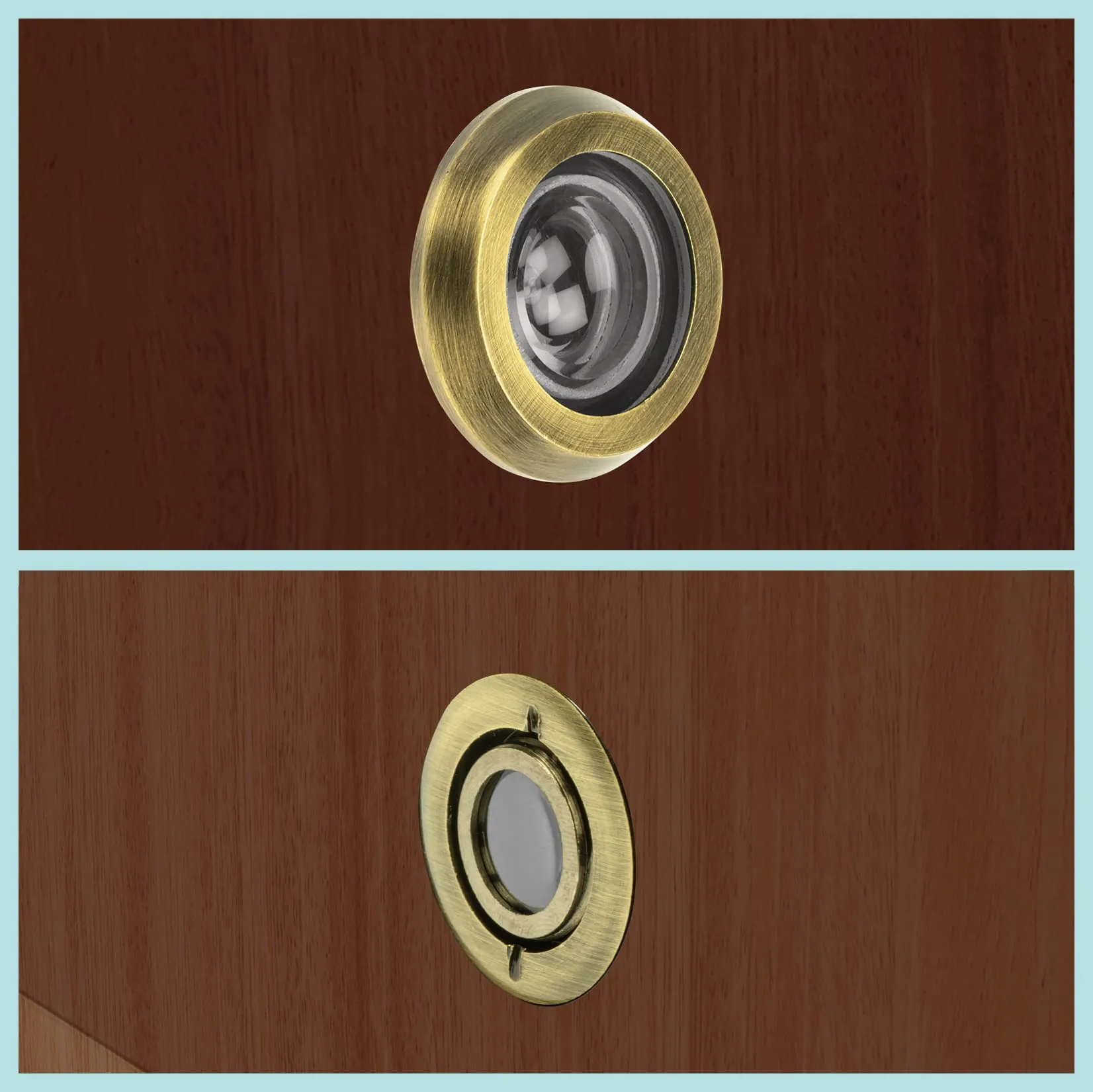 Plantex Door Eye viewer with 200 Degree Wide View for Peephole - Antique (Pack of 3)