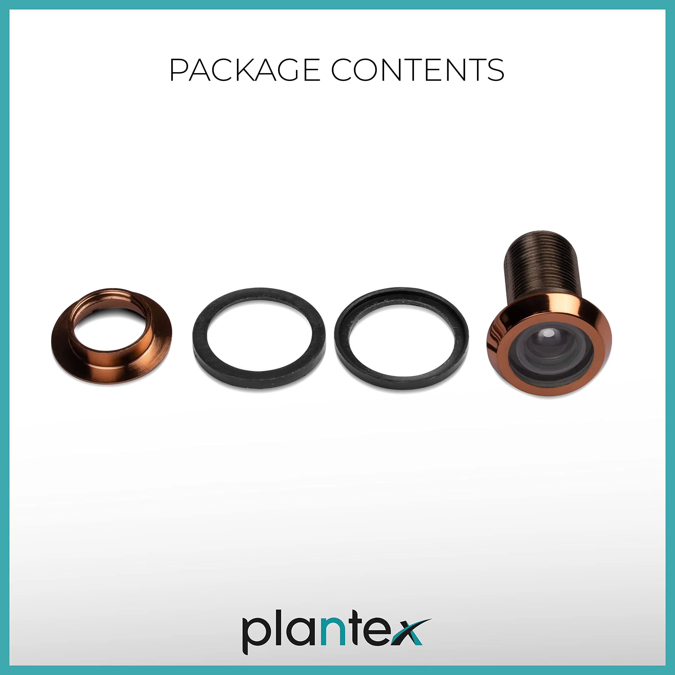 Plantex Rose Gold Eye Hole for Main Door - 200 Degree Wide Magic Eye viewer for Safety - Pack of 20