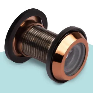 Plantex Rose Gold Eye Hole for Main Door - 200 Degree Wide Magic Eye viewer for Safety - Pack of 20