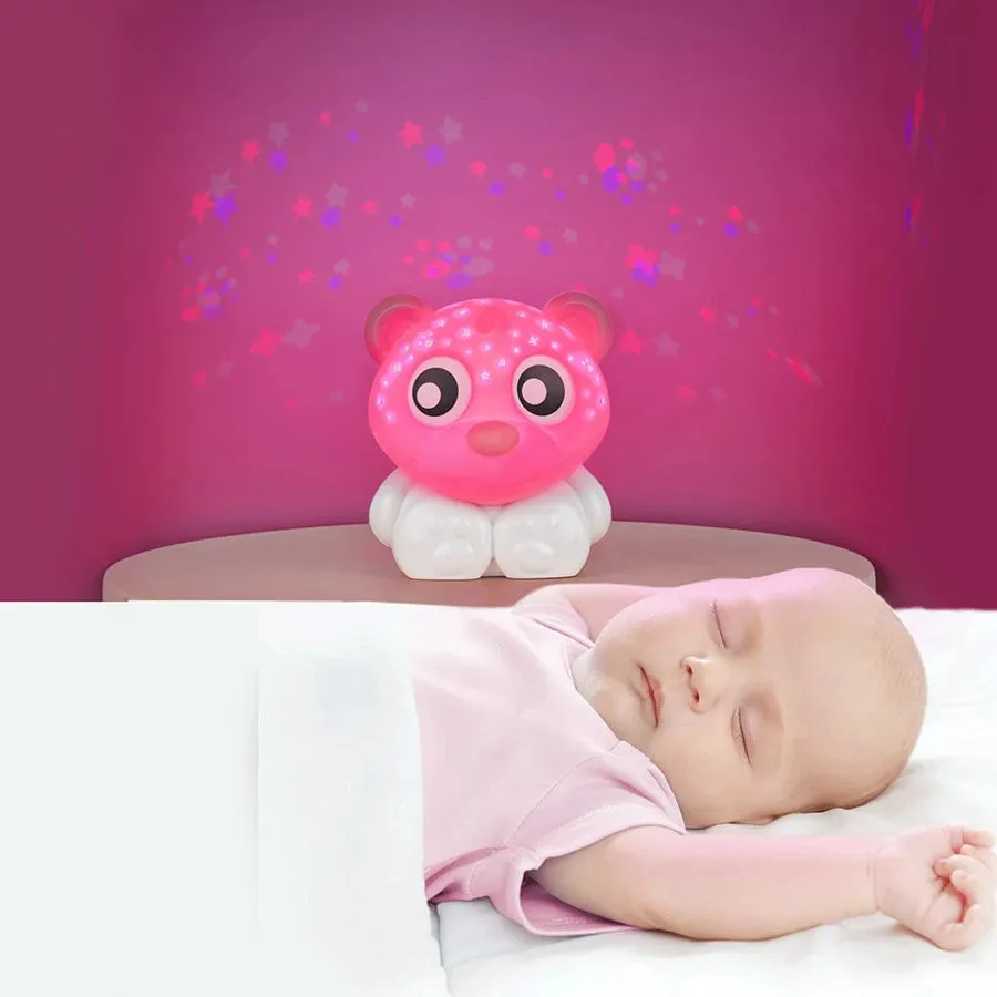 Playgro Goodnight Bear Night Light And Projector (Pink And White)