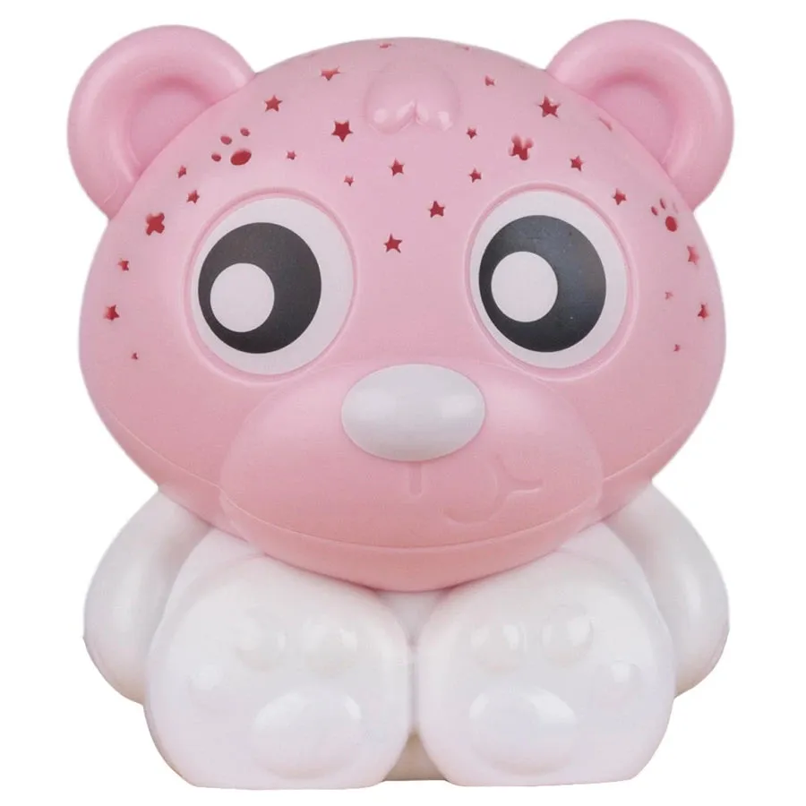 Playgro Goodnight Bear Night Light And Projector (Pink And White)