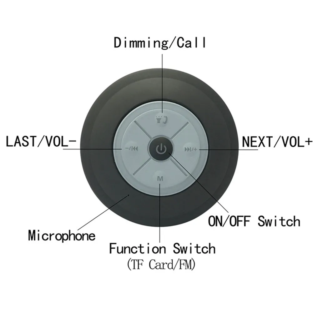 Q9 Waterproof Wireless Bluetooth LED Speaker with Microphone For Hands-Free Call