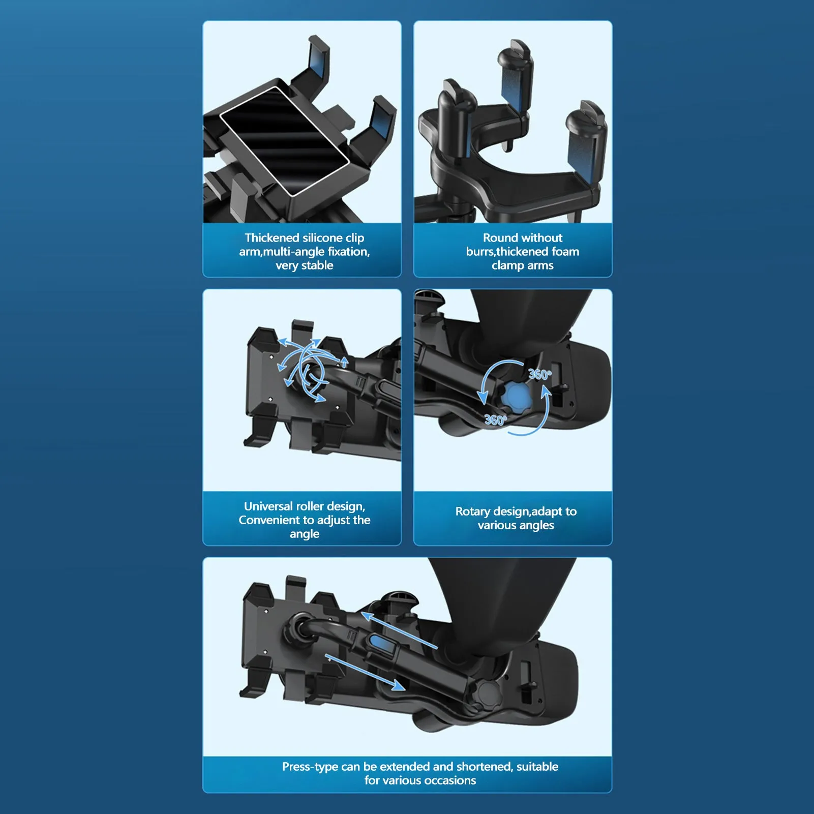 Rearview Mirror Phone Holder