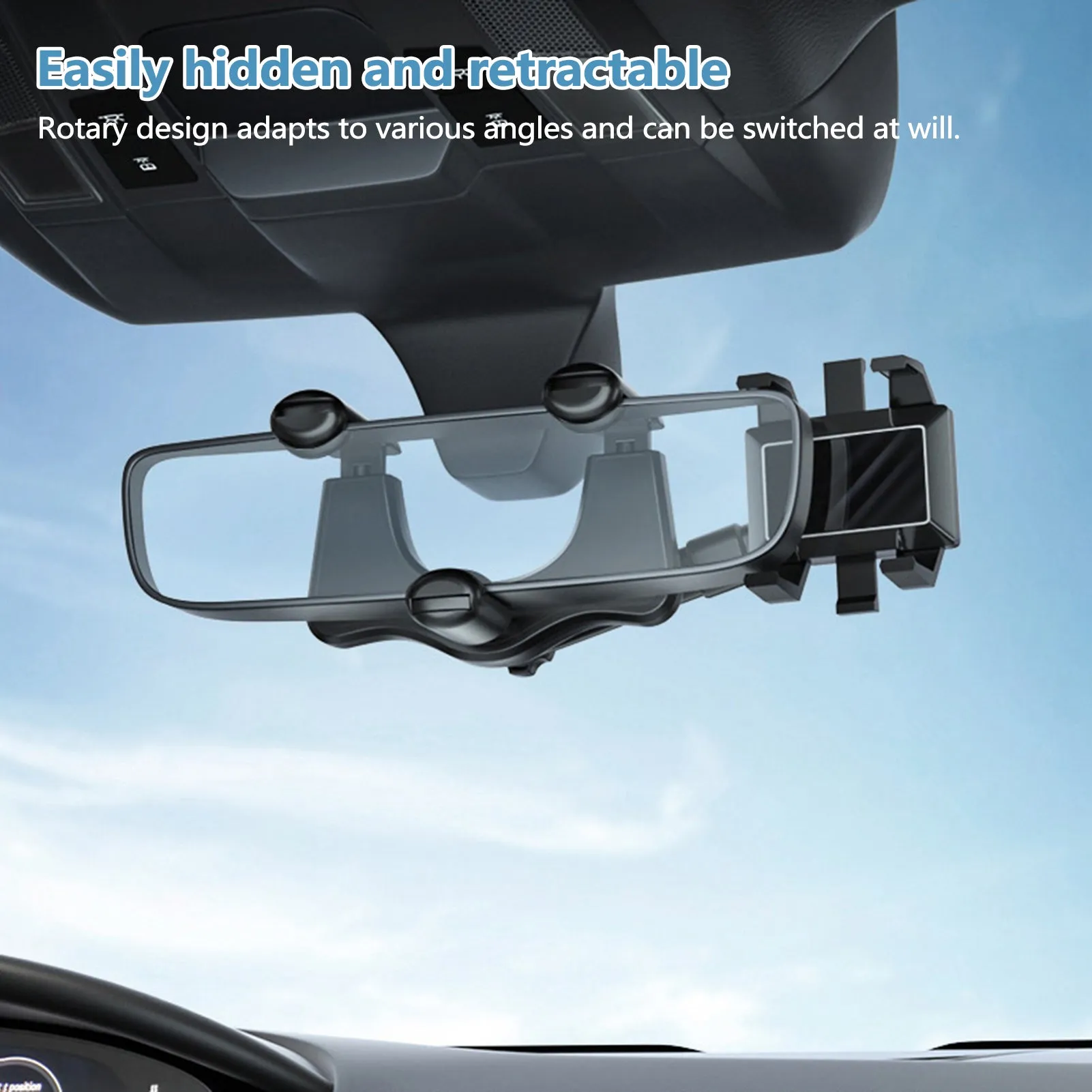 Rearview Mirror Phone Holder