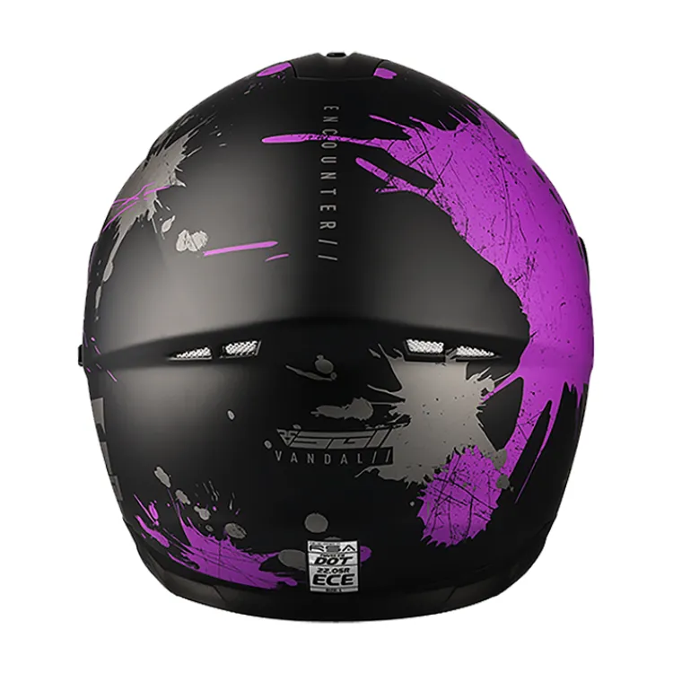 SGI Encounter Vandal Purple Motorbike Helmet