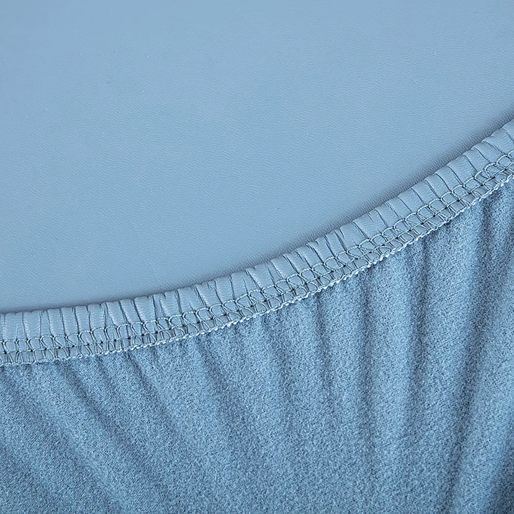 Soft PU Solid Color Stretch Chair Seat Cover