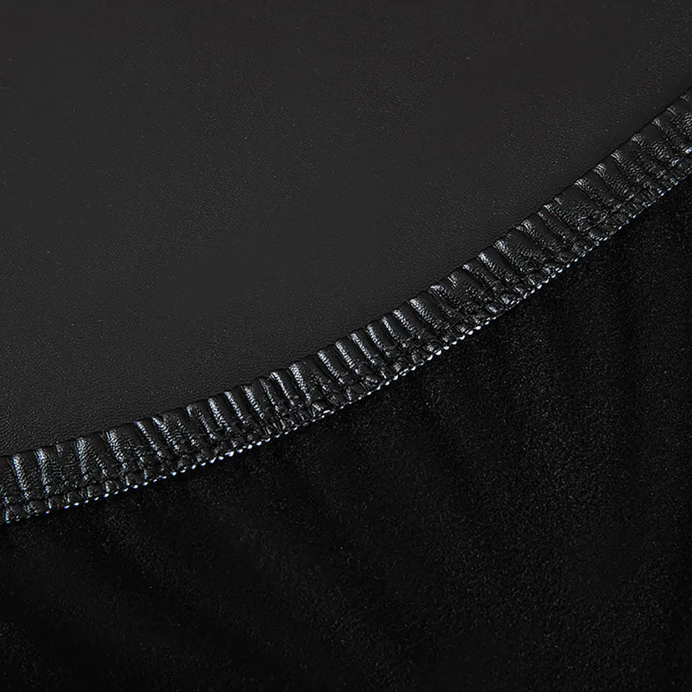 Soft PU Solid Color Stretch Chair Seat Cover