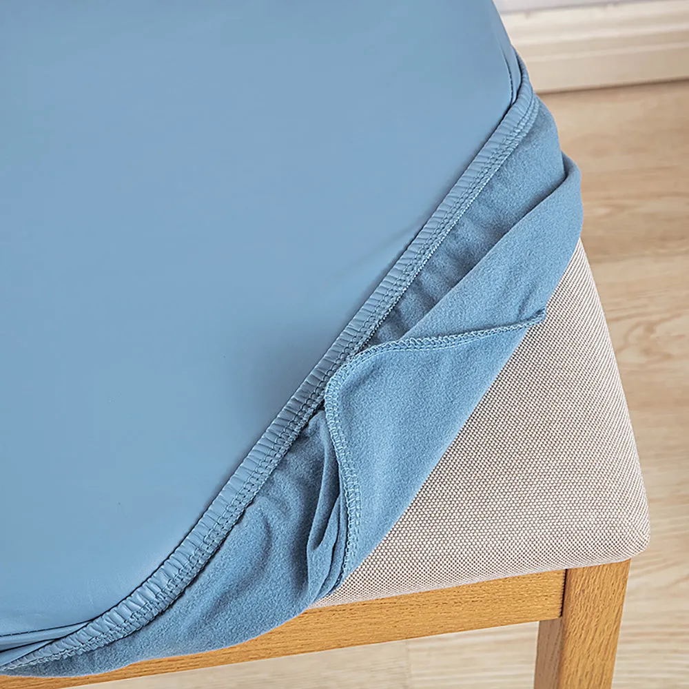 Soft PU Solid Color Stretch Chair Seat Cover