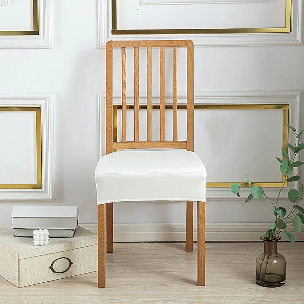 Soft PU Solid Color Stretch Chair Seat Cover