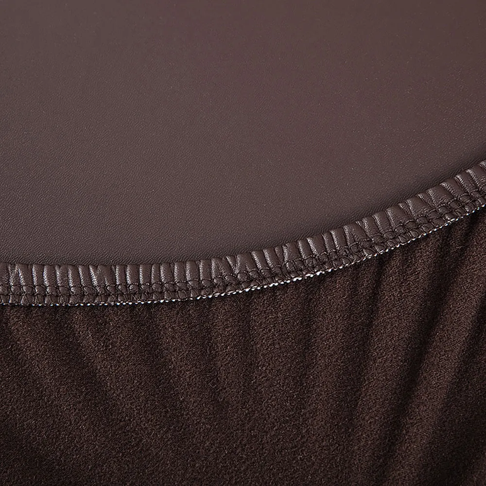 Soft PU Solid Color Stretch Chair Seat Cover