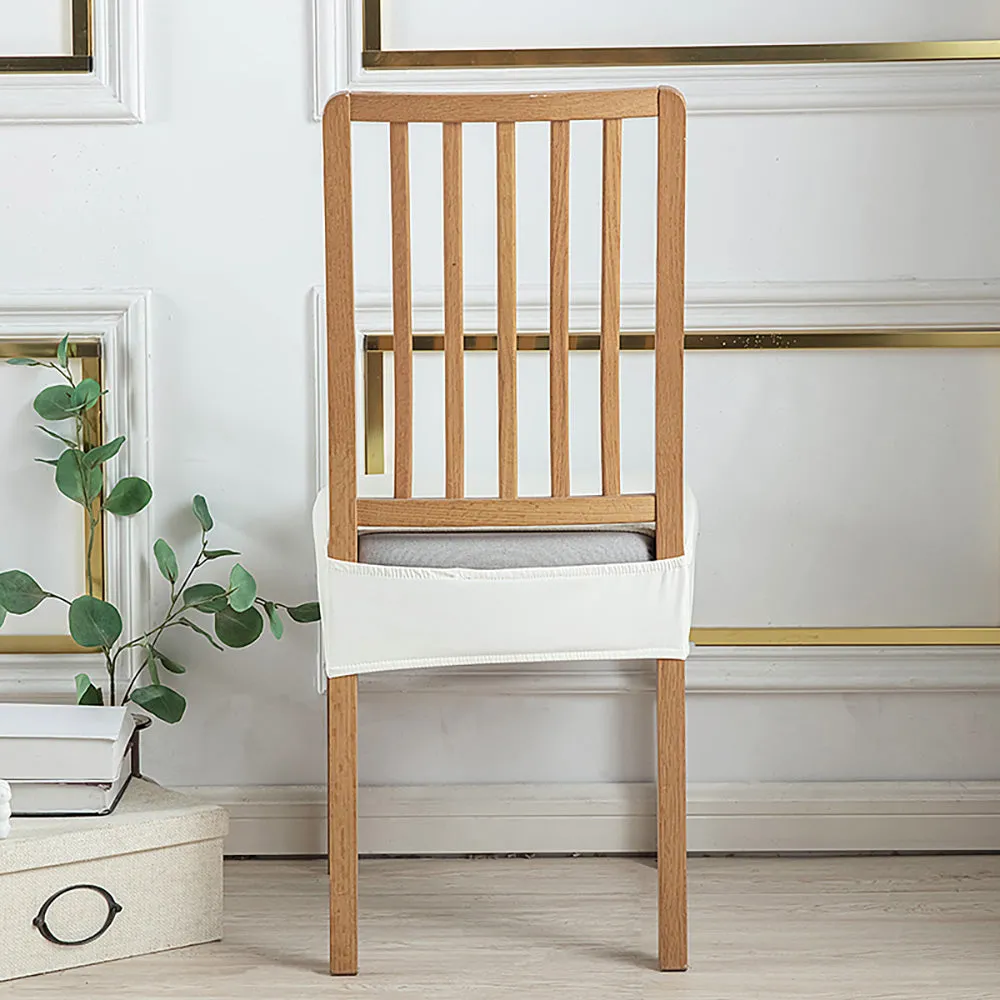 Soft PU Solid Color Stretch Chair Seat Cover