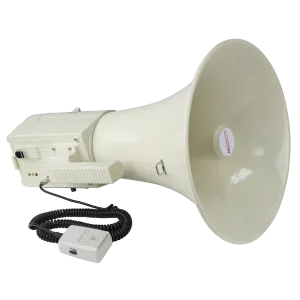 SoundArt 45 Watt Portable Hand-Held Megaphone with Record/Playback (WHITE)