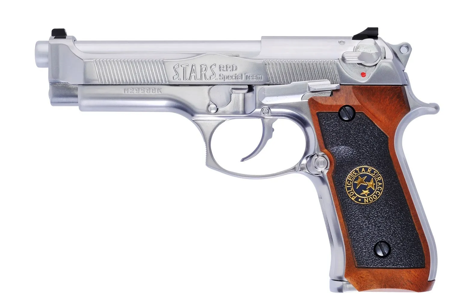 WE M92 Biohazard Special Edition GBB Airsoft Pistol (Black/Silver/BB Custom)